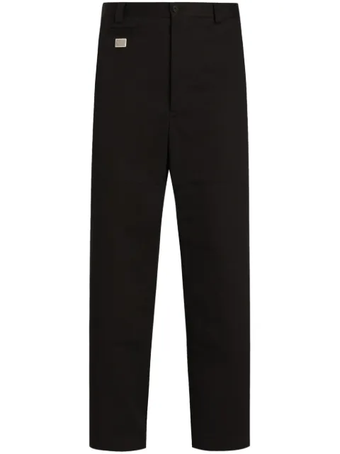 Dolce & Gabbana logo-plaque trousers Black GP0RSTFUFL3