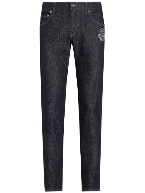 Dolce & Gabbana logo-appliqué skinny jeans Blue GY07LZG8ME9