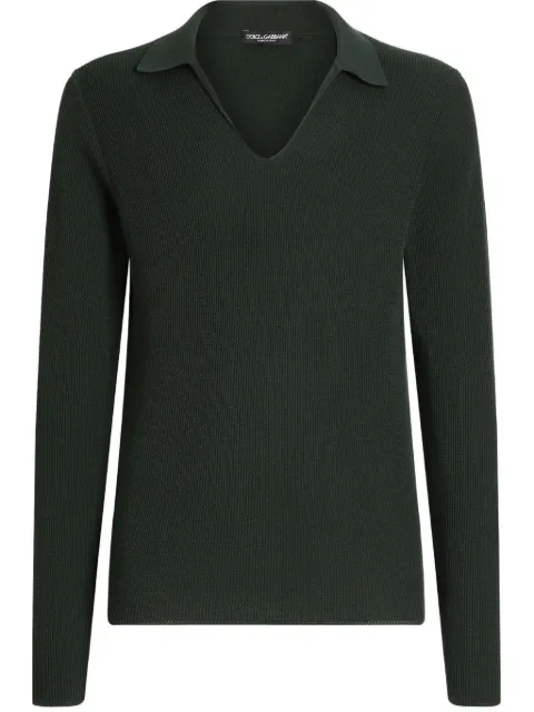 Dolce & Gabbana ribbed-knit sweater Green GXY44TJBCFN