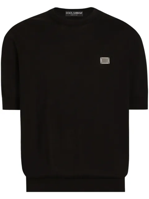 Dolce & Gabbana logo-plaque t-shirt Black GXX03TJBCE9