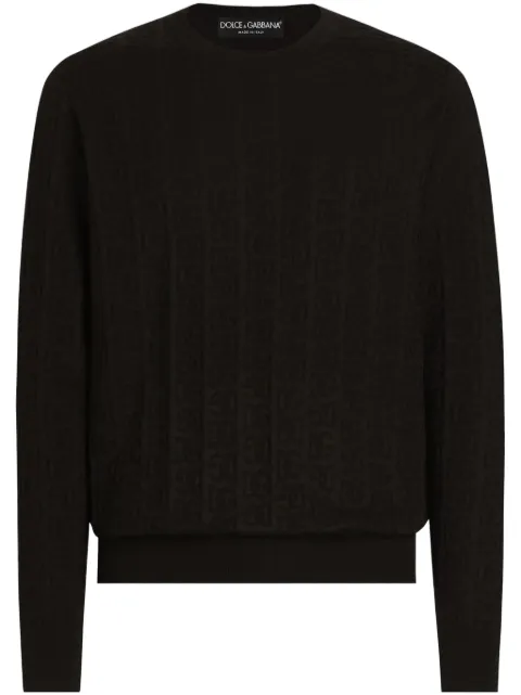 Dolce & Gabbana logo-jacquard sweater Black GXX02TJBSKE