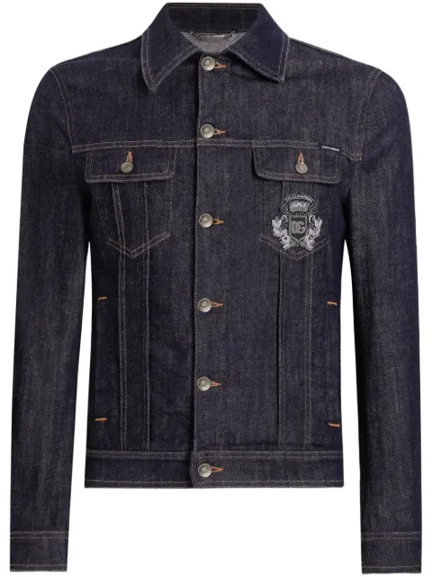 Dolce & Gabbana logo-appliqué denim jacket Blue G9VZ8ZG8ME9