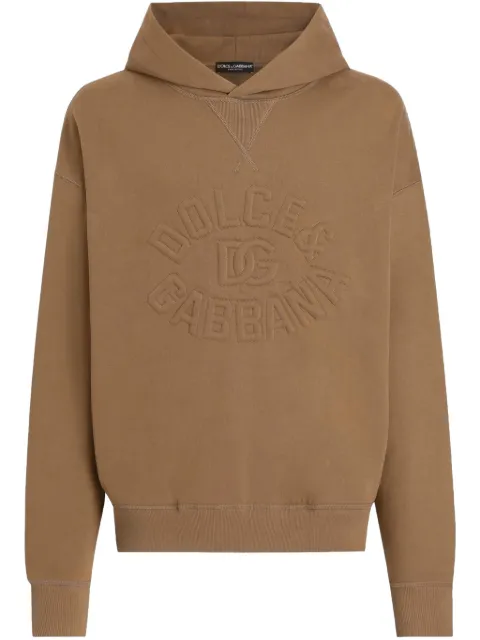 Dolce & Gabbana embossed hoodie Brown G9BNLZG7O2P