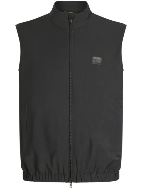 Dolce & Gabbana logo-plaque vest Grey G9BMWTFURK8