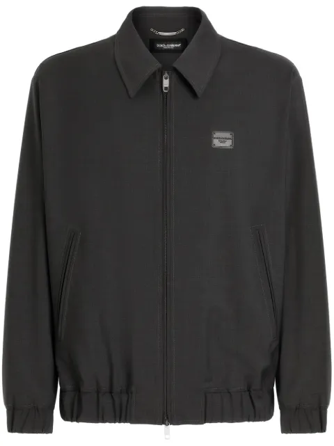 Dolce & Gabbana logo-appliqué jacket Black G9BMUTFURK8