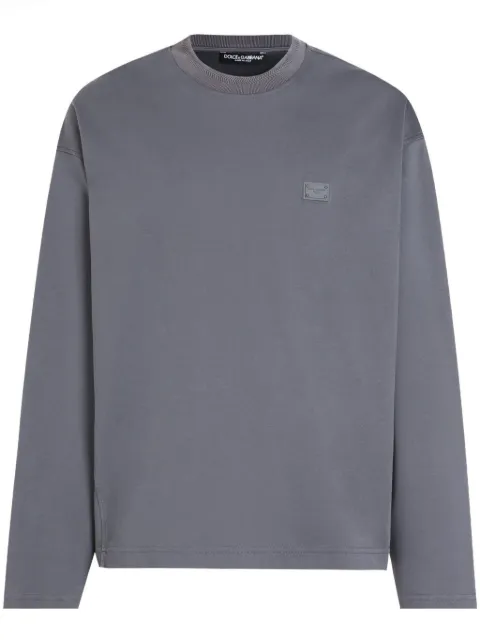 Dolce & Gabbana cotton jersey sweatshirt Grey G9BLSTG7N7G