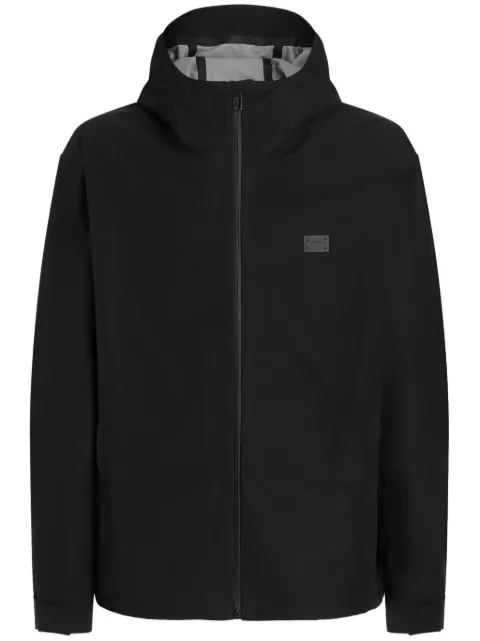 Dolce & Gabbana logo-plaque bomber jacket Black G9BG0THUMUU