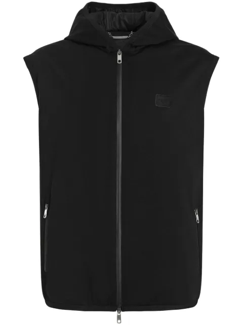 Dolce & Gabbana logo-appliqué gilet Black G9AOGTFUGS1