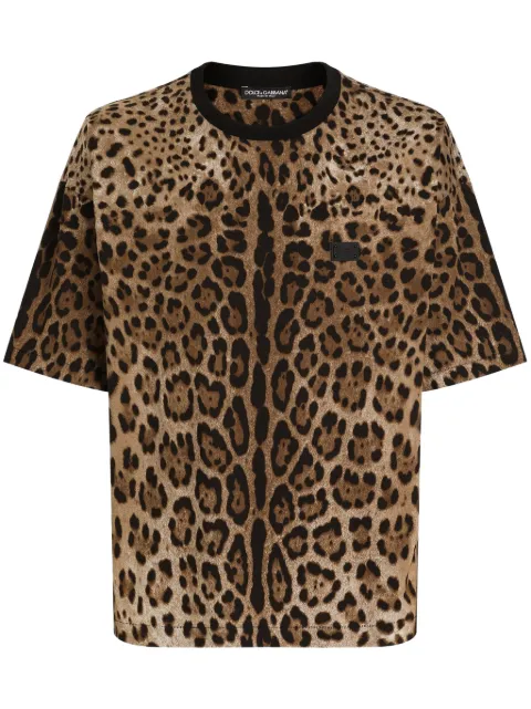 Dolce & Gabbana leopard print T-shirt Brown G8SH6TFS78S
