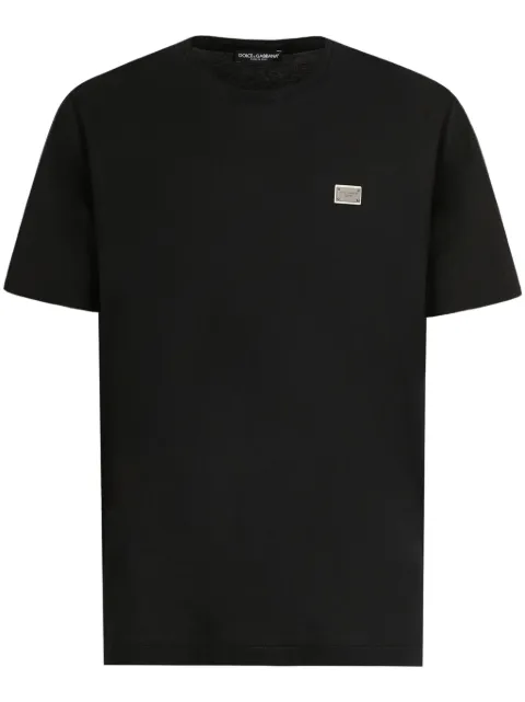 Dolce & Gabbana logo-plaque T-shirt Black G8SE3TFU7EN