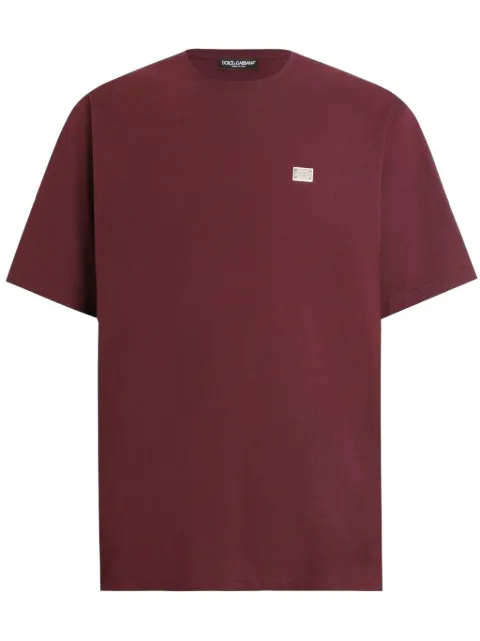 Dolce & Gabbana logo-plaque T-shirt Red G8SE3TFU7EN