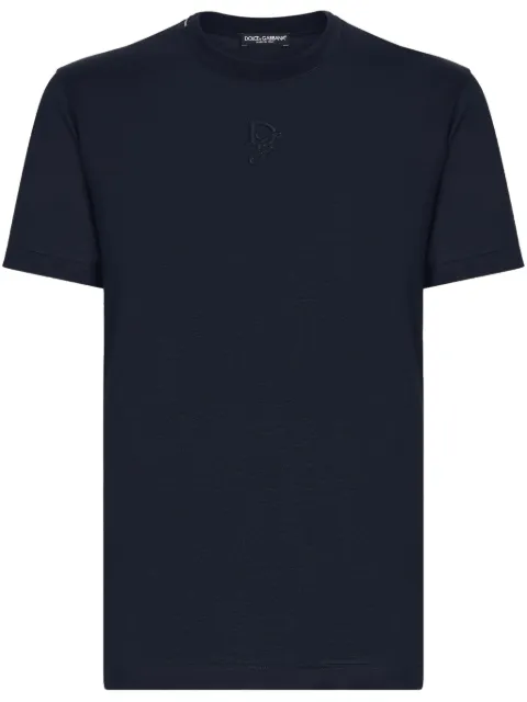 Dolce & Gabbana logo silk T-shirt Blue G8RN8ZFU75F