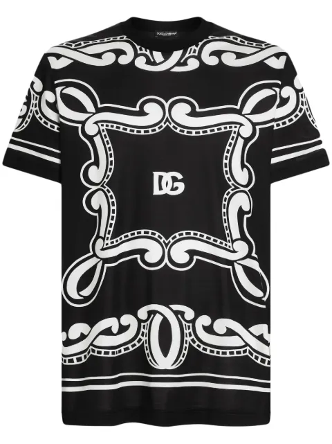 Dolce & Gabbana logo-print T-shirt Black G8RN8TII7FM