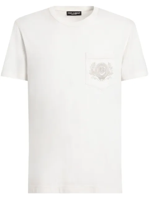 Dolce & Gabbana embroidered-logo T-shirt White G8RA2ZG7O2G