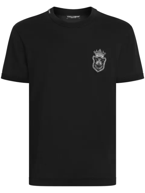 Dolce & Gabbana embroidered logo t-shirt Black G8PV1ZG7O4C