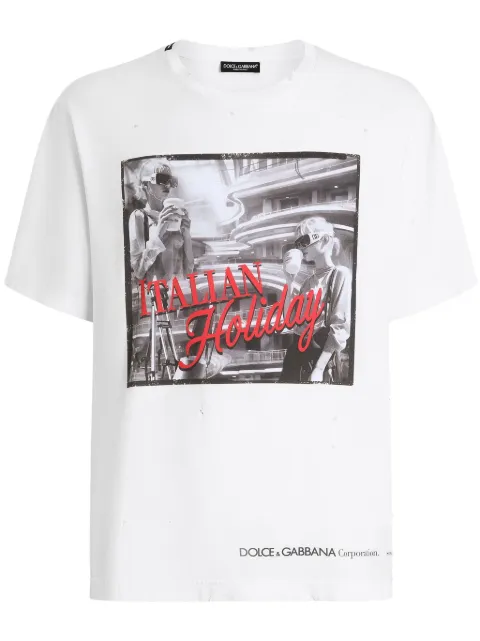 Dolce & Gabbana graphic print t-shirt White G8PN9TG7O4T