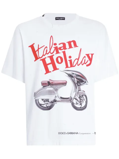 Dolce & Gabbana graphic print t-shirt White G8PN9TG7O4S
