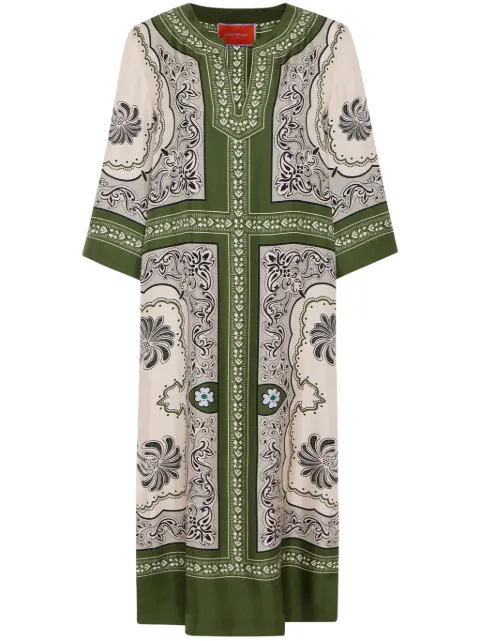 La DoubleJ The Kaftan midi dress White DRE0564SIL006AGE01GR02