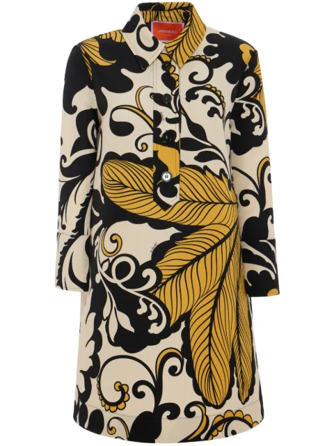 La DoubleJ graphic-print shirt dress White DRE0837CAD001MRE01BL03