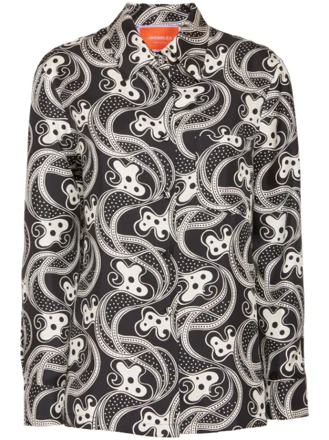 La DoubleJ Boy shirt Black SHI0001SIL001APE01BL03