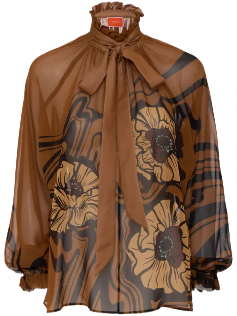 La DoubleJ Cerere blouse Brown SHI0086SIL014PFI06BR02