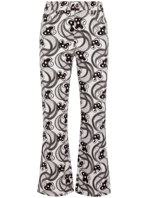 La DoubleJ cropped flared jeans White TRO0158COT063APE01WH06