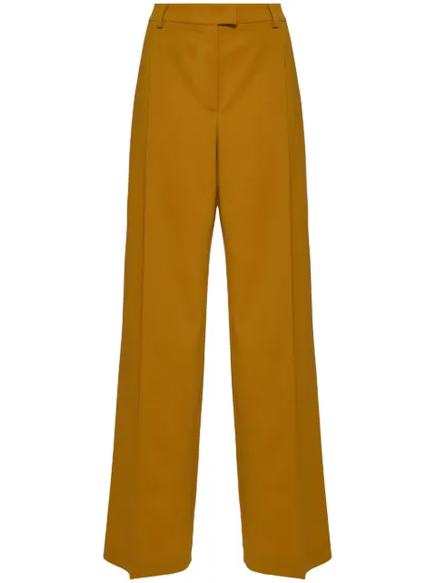 La DoubleJ pressed-crease flared trousers Yellow TRO0135WOL023SOLIDYE03