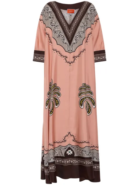La DoubleJ Muumuu maxi dress Pink DRE0225SIL006AGE01PI01