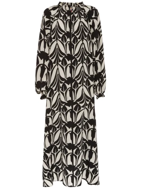 La DoubleJ graphic-print shirt dress Black DRE0818CRE001PAY01BL03