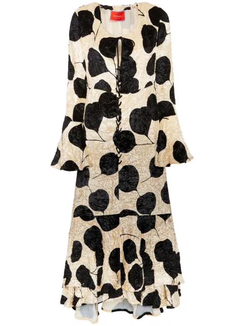 La DoubleJ Cocteau midi dress Neutrals DRE0809VEL016RIA01PI02