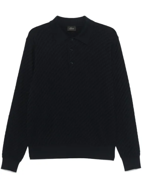 Brioni Trama polo shirt Blue UMR10LPAK22