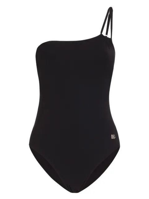 Dolce & Gabbana one-shoulder swimsuit Black O9A04JONO12