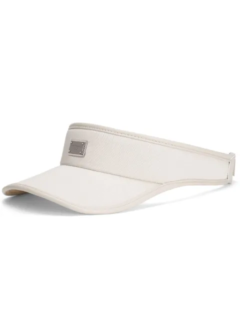 Dolce & Gabbana gabardine peak with logo Neutrals GH910AFUFL3