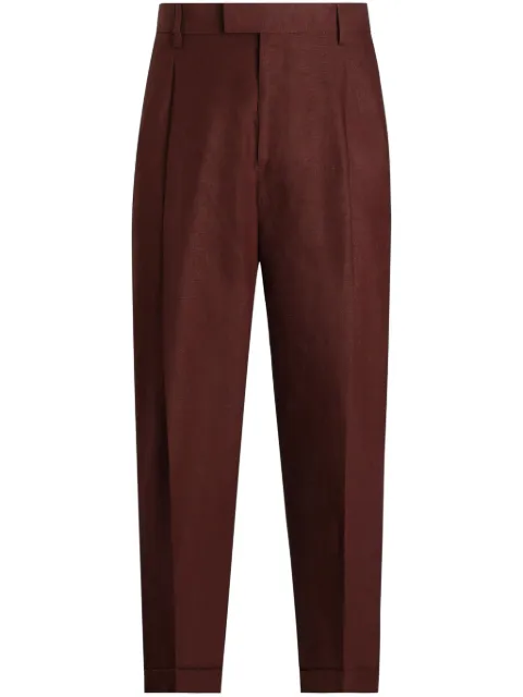 Dolce & Gabbana straight-leg tailored trousers Brown GP114TFU4MC