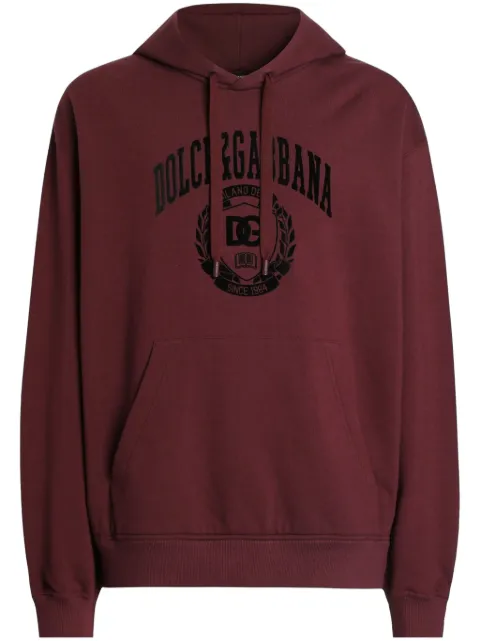 Dolce & Gabbana logo-print hoodie Red G9ZU0TG7O1Z