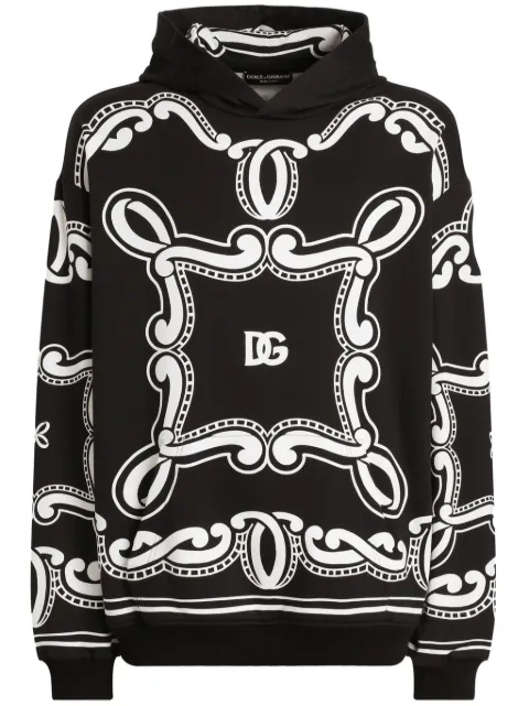 Dolce & Gabbana bandana-print hoodie Black G9BKTTII7FQ