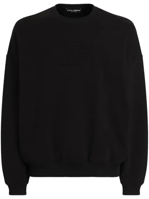 Dolce & Gabbana logo-embossed sweatshirt Black G9BIQZG7O2S