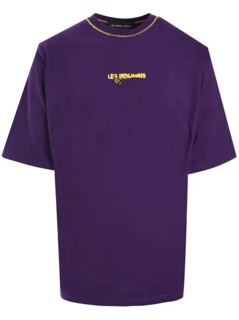 Les Benjamins graphic-print T-shirt Purple LB24FWEAPMUTS003