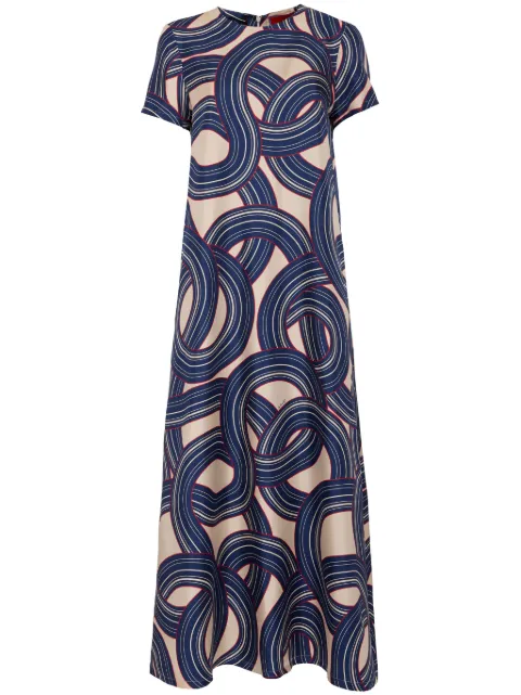 La DoubleJ Swing maxi dress Blue DRE0001SIL001MTC01WH03