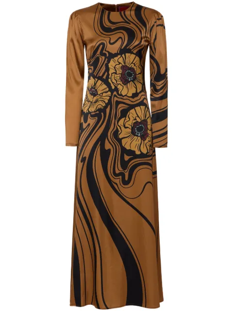 La DoubleJ Clingy Swing maxi dress Orange DRE0762VIS023PFI06BR02