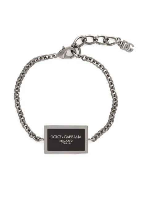 Dolce & Gabbana logo-plaque bracelet Silver WBR1D1W1111