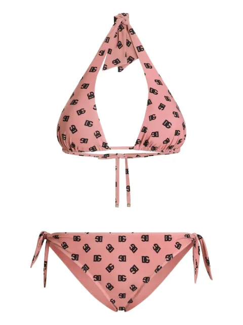 Dolce & Gabbana DNA polka-dot print bikini Pink O8A54JON02A