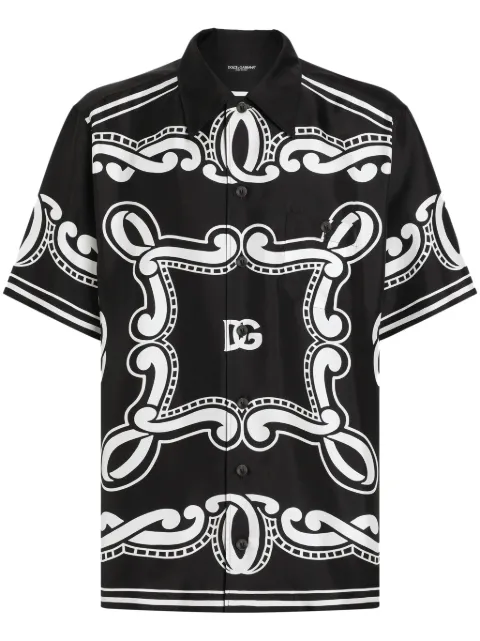Dolce & Gabbana bandana-print shirt Black G5JH9THI1WF