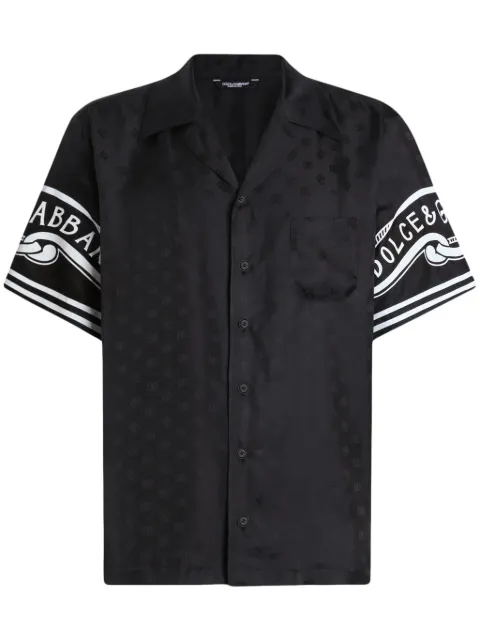 Dolce & Gabbana printed silk shirt Black G5JH9TGI979