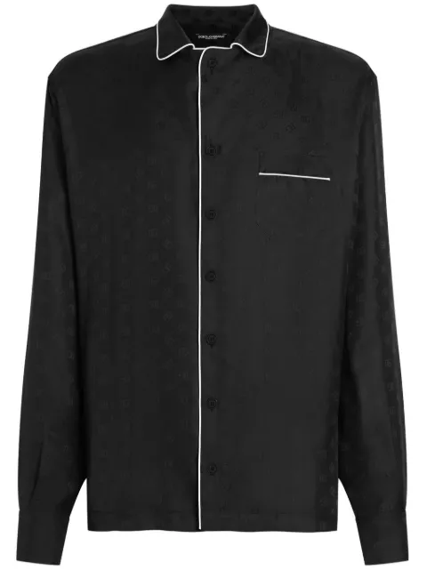 Dolce & Gabbana DG-jacquard shirt Black G5IF1TFJ1JY