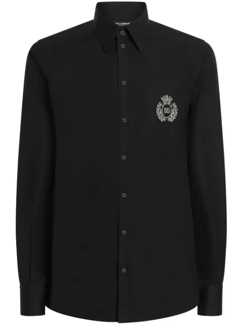 Dolce & Gabbana logo-appliqué shirt Black G5ML1ZGI757
