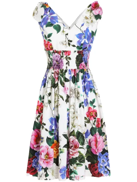 Dolce & Gabbana floral-print mini dress White F6I0ATHS5S6
