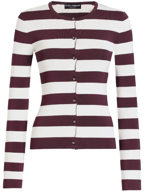 Dolce & Gabbana striped cardigan White FXV71TJAIQ8