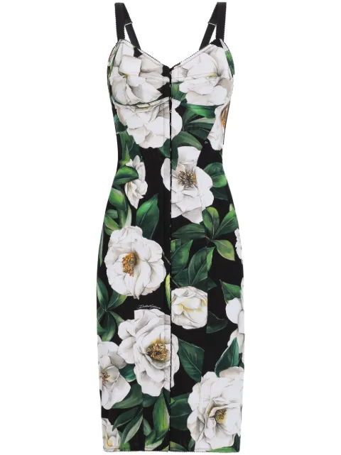 Dolce & Gabbana mini floral-print dress Black F6R3OTFSSK2