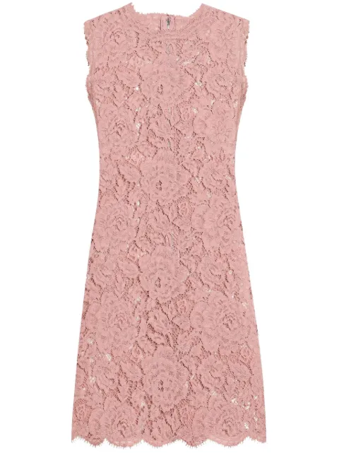 Dolce & Gabbana mini laced dress Pink F6ATYTHLM7L